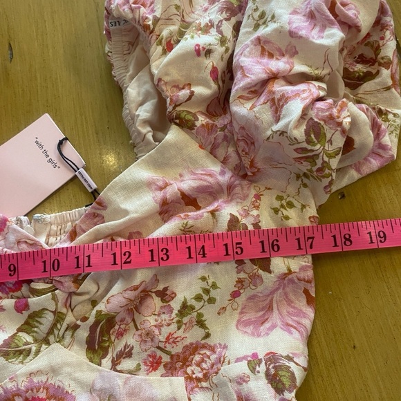 Women’s Floral Sweetheart Neck Puff Sleeve Long Feminine Avec Les Filles New 6 - Picture 8 of 16